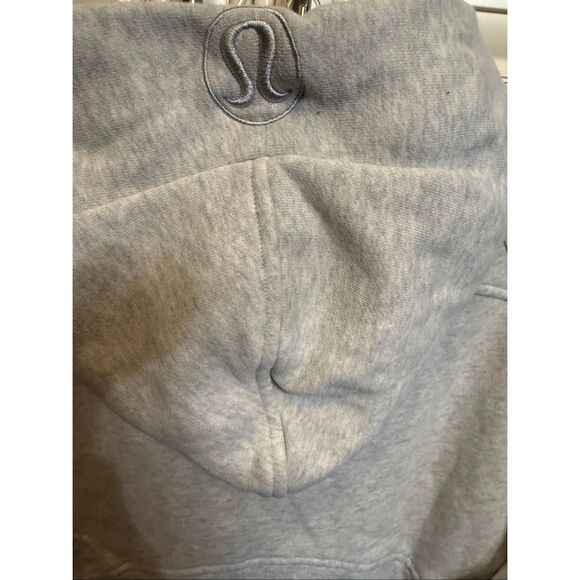 Lululemon Women's Scuba Oversized Half Zip Hoodie Heathered Light Grey Size M/L - Picture 6 of 15